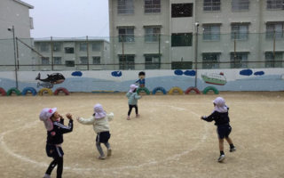 雪がふったよ♪うれしいな♡1月１８日